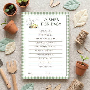 Little Sprout Wishes for Baby Shower Game card