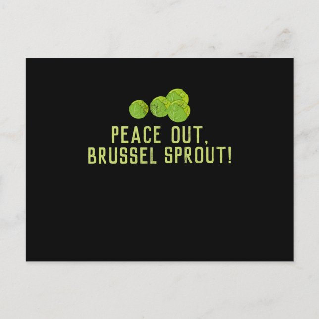 Little SproutsPeace Out Brussel Sprout Postcard (Front)