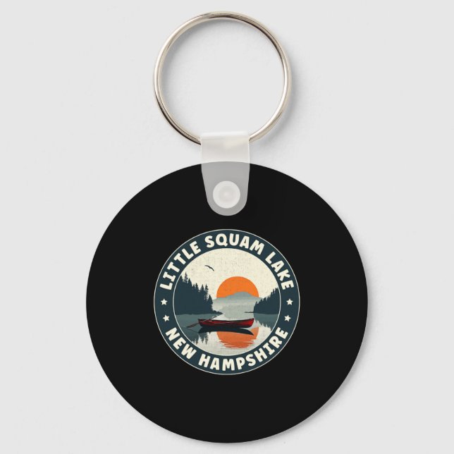 Little Squam Lake New Hampshire Sunset T Shirt  Key Ring (Front)