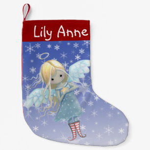 Little Star Angel Christmas Stocking Personalised