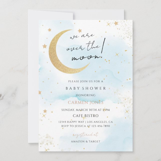 Little Star Baby Shower Invitation (Front)