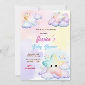 Little Star Baby Shower Invitation