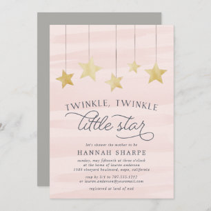 Little Star Baby Shower Invitation Blush