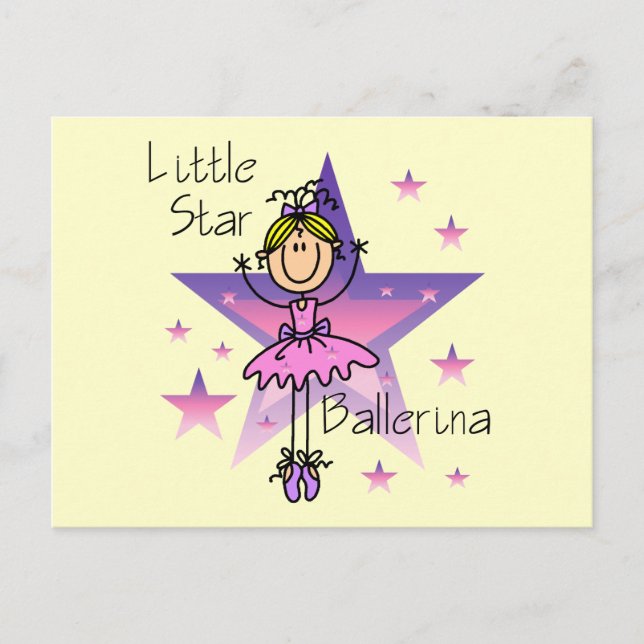 Little Star Ballerina - Blonde Hair Postcard (Front)