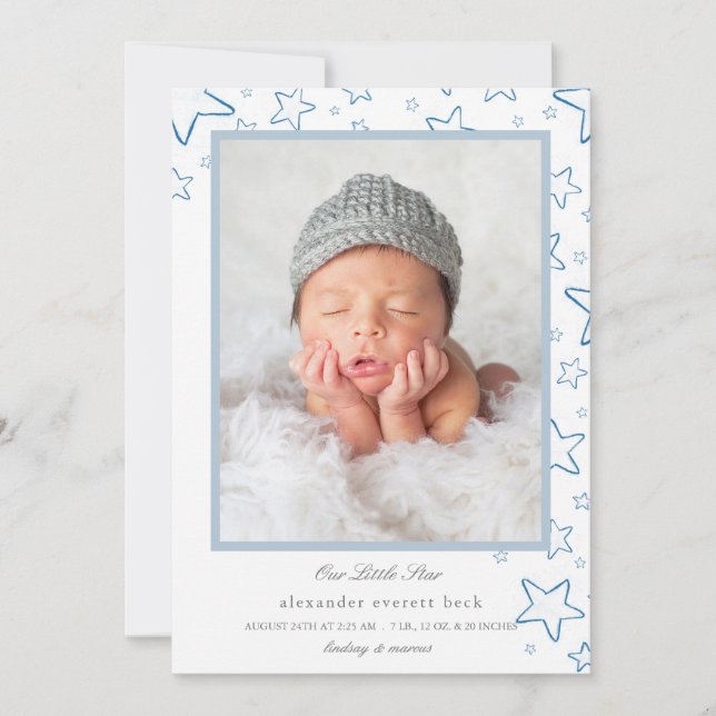 Little Star Birth Announcement (Front)