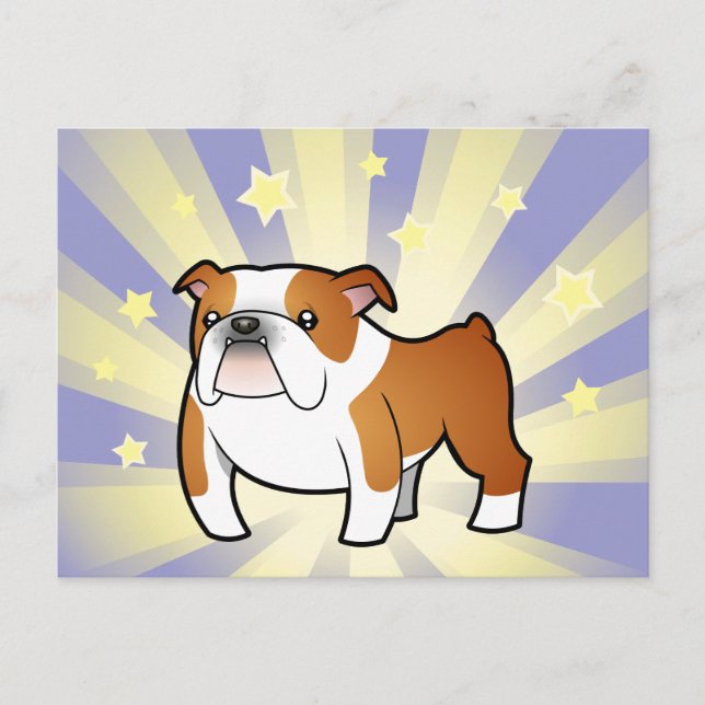 Little Star Bulldog Postcard (Front)