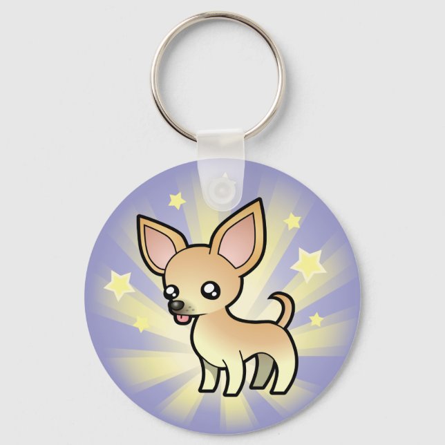 Little Star Chihuahua (smooth coat) Key Ring (Front)