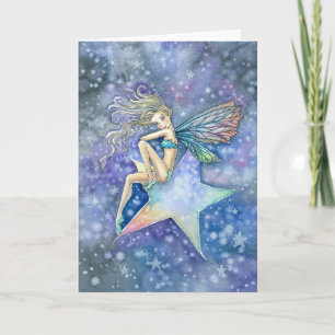 Little Star Fairy Blank Card by Molly Harrison