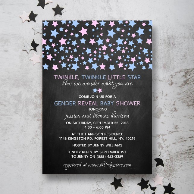 Little Star Gender Reveal Party! Baby Shower Invitation (Creator Uploaded)