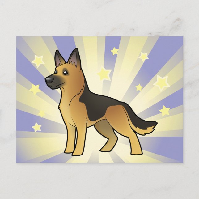 Little Star German Shepherd Postcard (Front)