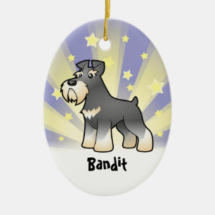 Little Star Giant/Standard/Miniature Schnauzer Ceramic Tree Decoration