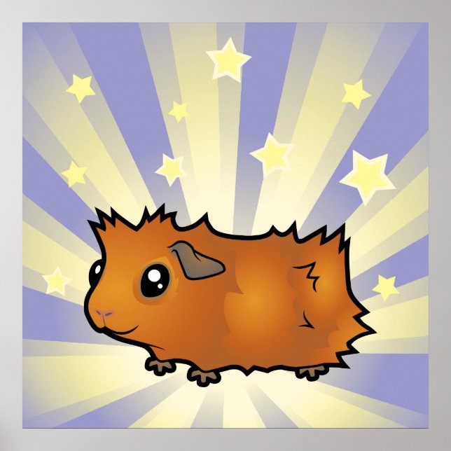 Little Star Guinea Pig (scruffy) Poster (Front)