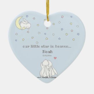 Little Star in Heaven Cute Loss of Child Keepsake Ceramic Tree Decoration