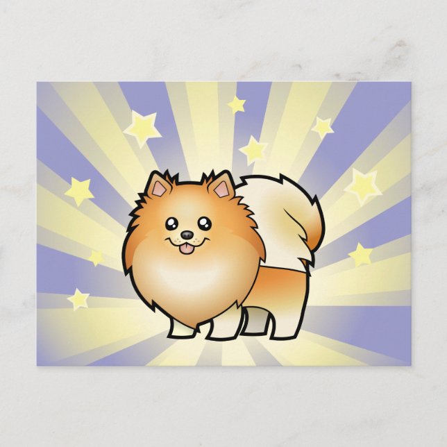 Little Star Pomeranian Postcard (Front)