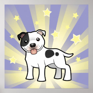 Little Star Staffordshire Bull Terrier Poster