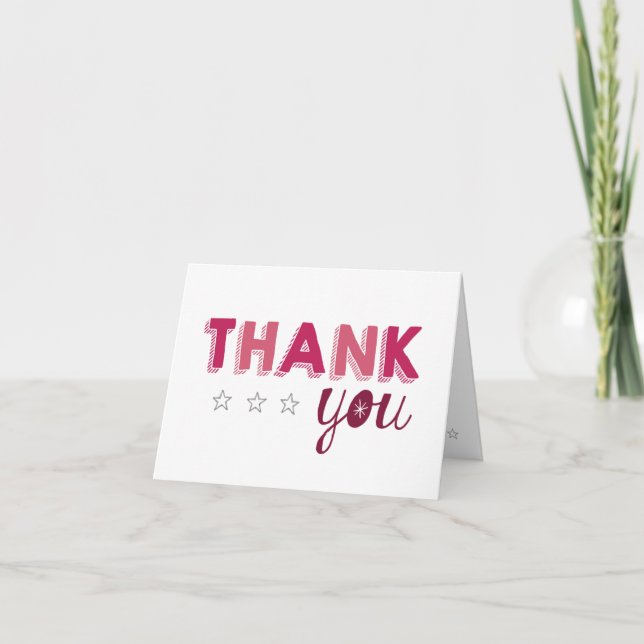 Little Star Thank You Note Card (Front)