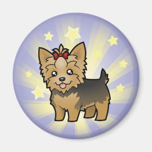 Little Star Yorkshire Terrier (short hair & bow) Magnet