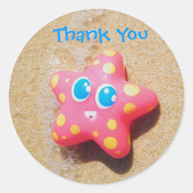 Little Starfish Thank You Sticker (Front)