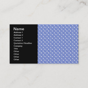 Little Stars and Moons Pattern on Blue Business Card