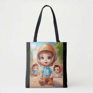Little Stars – Big Blue-Eyed Cuties Tote Bag
