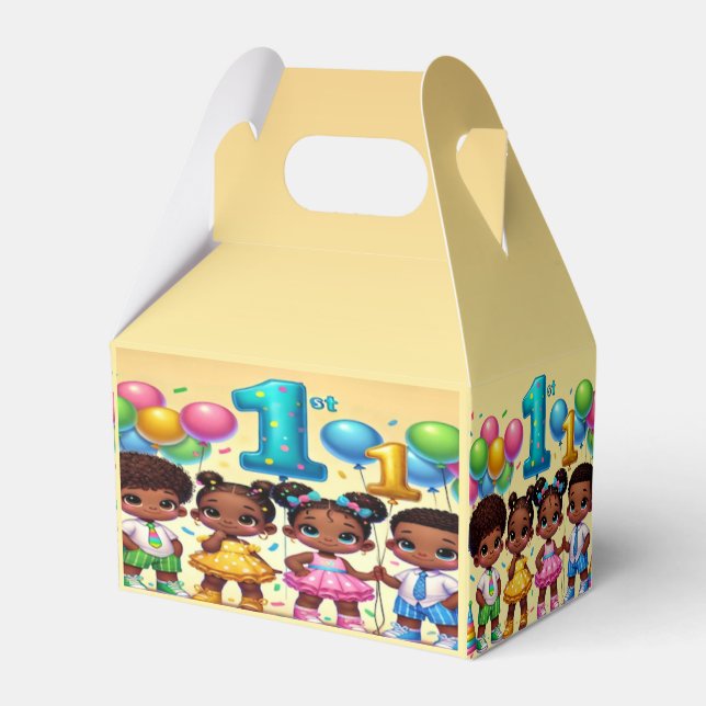 Little Stars First Birthday Bash Favour Box (Front Side)