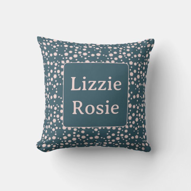 Little Stars Name throw pillow (Front)