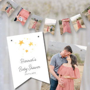 Little Stars Personalised Baby Shower Photo Banner
