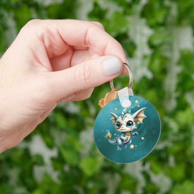 Little Steam Dragon – Professional Chaos Engineer. Key Ring (Hand)