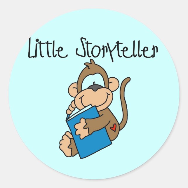 Little Storyteller Tshirts and Gifts Classic Round Sticker (Front)