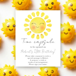 Little Sun Time Capsule 1st birthday Poster