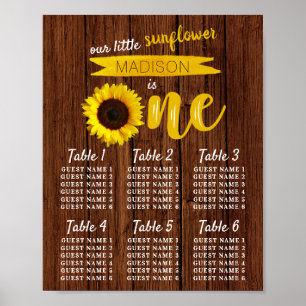 Little Sunflower 1st Birthday Seating Chart