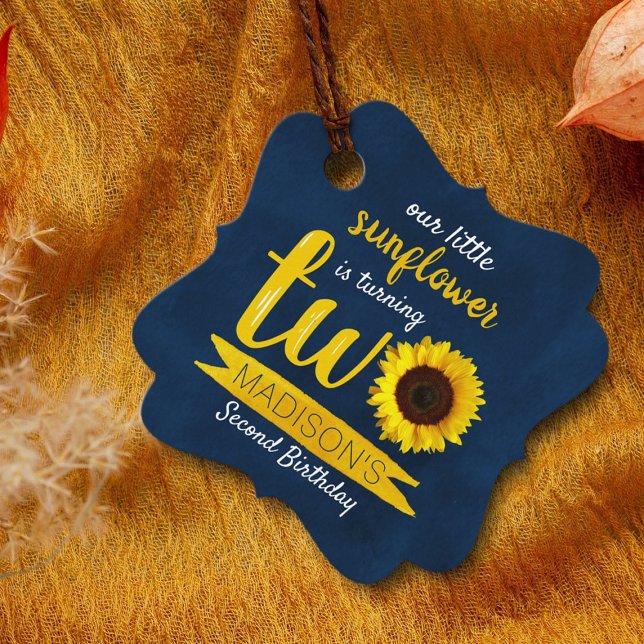 Little Sunflower 2nd Birthday Favour Tags (Creator Uploaded)