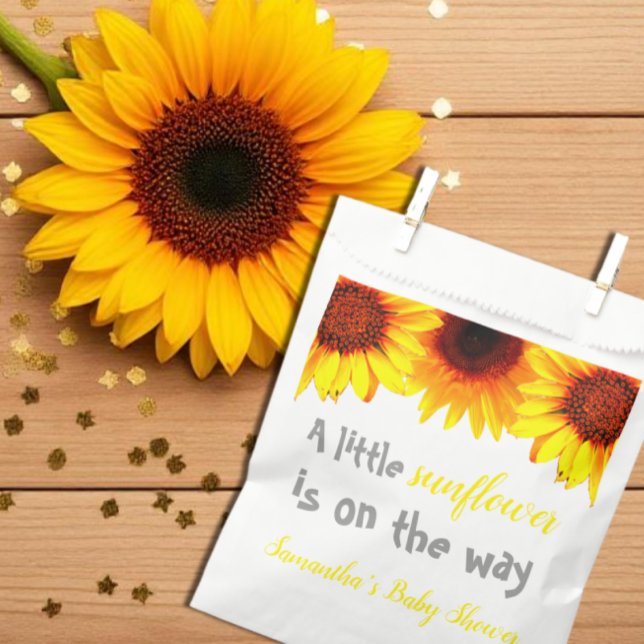 Little Sunflower Baby Shower Favour Bags (Creator Uploaded)