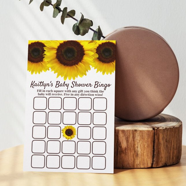 Little Sunflower On The Way! Baby Shower Bingo (Creator Uploaded)