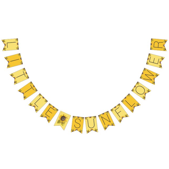 Little Sunflower Party Bunting Banner (All)