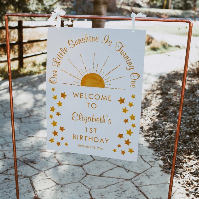 Little Sunshine 1st Birthday Welcome Sign (Creator Uploaded)
