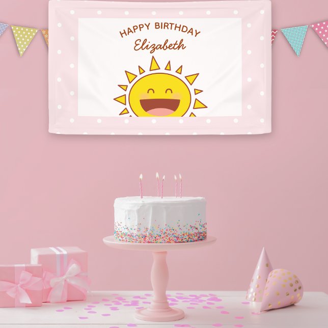 Little Sunshine Birthday Happy Birthday Party Banner (Creator Uploaded)