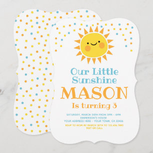 Little Sunshine Birthday Invitation