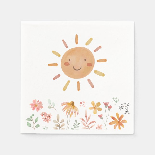 Little Sunshine Birthday Napkin (Front)