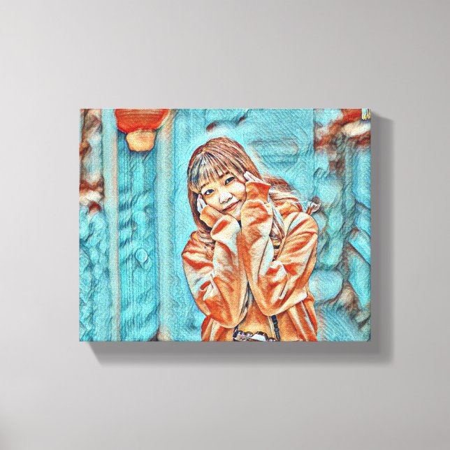 "Little Sunshine in Yellow" Canvas Print (Front)