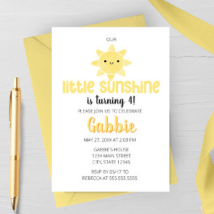 Little Sunshine Kid's Birthday Party Invitation