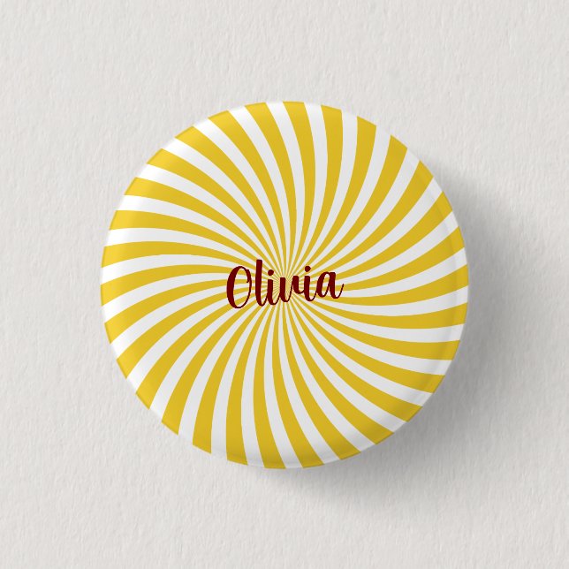 Little Sunshine Personalised Button – Cute, Custom (Front)