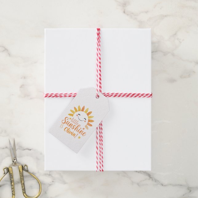 Little Sunshine Personalised Gift Tag (With Twine)