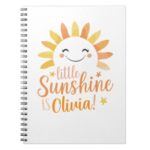 Little Sunshine Personalised SpiralNotebook Notebook