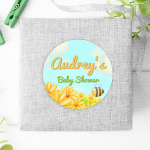 Little Sunshine - Spring Baby Shower Classic Round Sticker