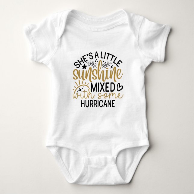 Little Sunshine Typography Baby Bodysuit (Front)