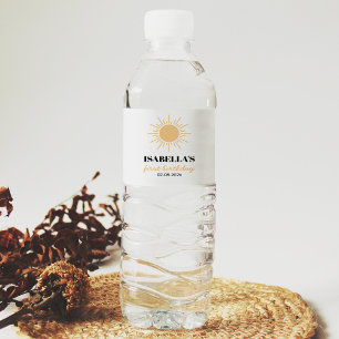 Little Sunshine Water Bottle Label Birthday