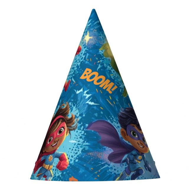 Little Superheroes Party Party Hat (Front)