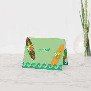 Little Surf Rider Honu Folded Thank You Note Card