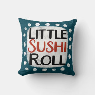 Little Sushi Roll Throw Pillow